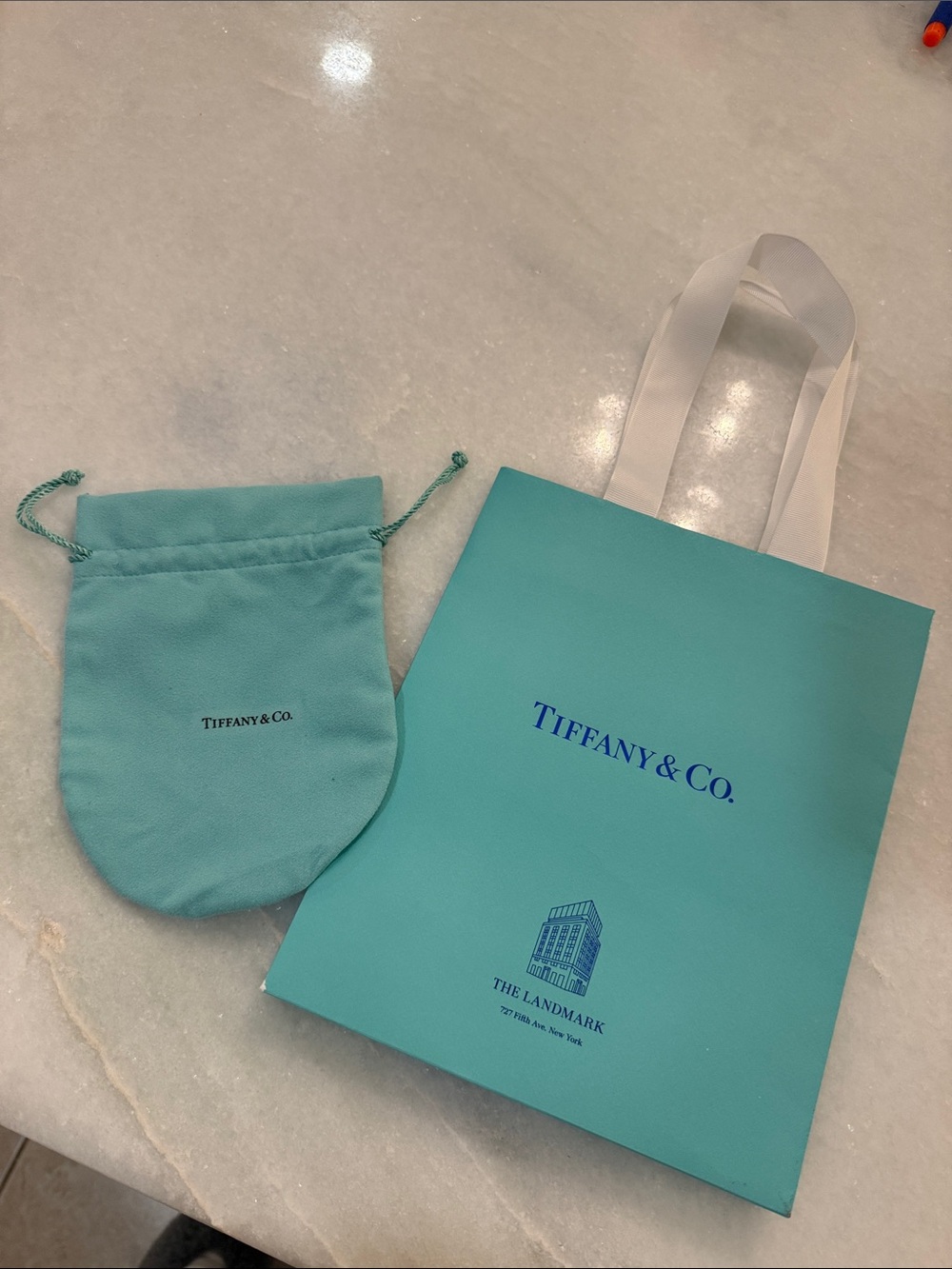 Tiffany & Co. Blue Mini Gift Bag and Jewelry Pouch